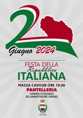 🇮🇹 Pantelleria celebra la Festa della Repubblica: Invito alla cerimonia istituzionale del 2 giugno 2024.
